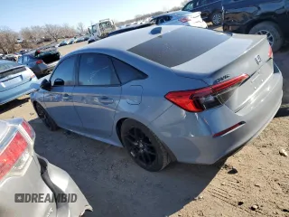 2022 Honda Civic Sport with VIN 2HGFE2F50NH553150, listed as a Copart auction lot 46809705 with 30,065 mi miles and Salvage Title. Bid and sale history available at carsss.com. Image 2.