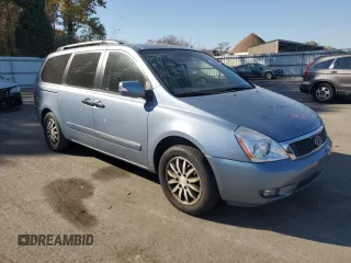 2011 Kia Sedona EX with VIN KNDMH4C75B6400923, listed as a Copart auction lot 75855444 with 76,205 mi miles and Salvage Title. Bid and sale history available at carsss.com. Image 4.