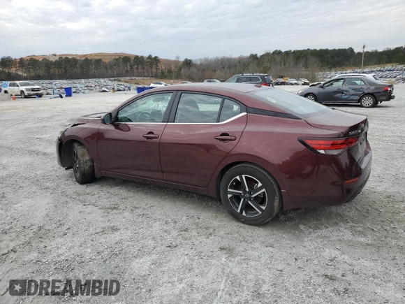 2024 Nissan Sentra SV with VIN 3N1AB8CV3RY244350, listed as a Copart auction lot 43572955 with 19,705 mi miles and Salvage title. Bid and sale history available at DreamBid. Image 2.