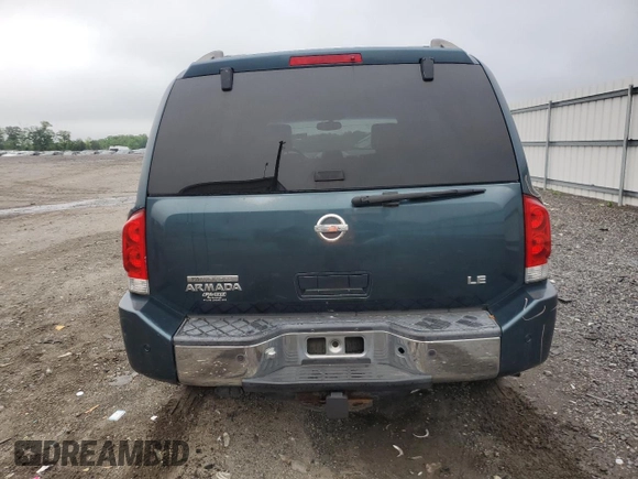 2004 Nissan Armada LE z VIN 5N1AA08B74N736414, wystawiony jako Copart lot #55215295 z przebiegiem 192 715 mil mil oraz Czysty tytuł • Clean title. Historia ofert i sprzedaży dostępna na DreamBid. Obrazek 6.