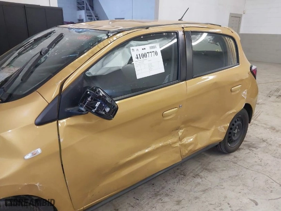 2022 Mitsubishi Mirage ES with VIN ML32AUHJXNH002702, listed as a IAAI auction lot 41007770 with 87882 miles. Bid and sale history available at carsss.com. Image 6.