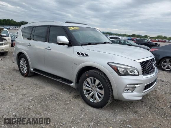 2016 Infiniti QX80 with VIN JN8AZ2NF5G9613664, listed as a Copart auction lot 56059585 with 152,309 mi miles and Salvage title. Bid and sale history available at DreamBid. Image 4.