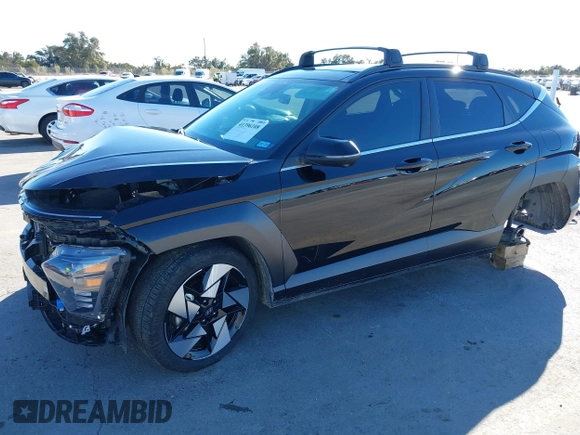 2024 Hyundai Kona Limited with VIN KM8HE3A39RU156344, listed as a IAAI auction lot 41396108 with 12,192 mi miles. Bid and sale history available at carsss.com. Image 2.