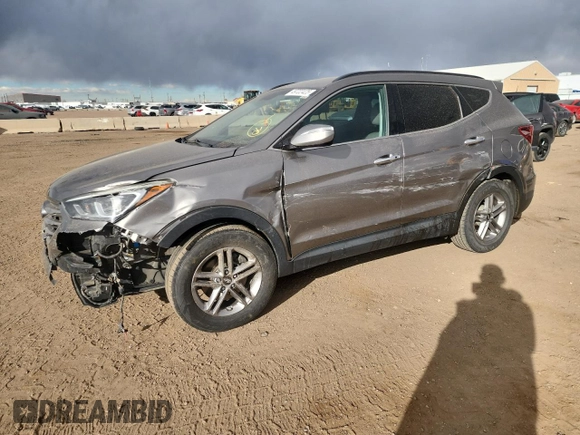 2017 Hyundai Santa Fe 2.4L with VIN 5NMZUDLB5HH021650, listed as a Copart auction lot 49722425 with 99,982 mi miles and Salvage title. Bid and sale history available at DreamBid. Image 1.