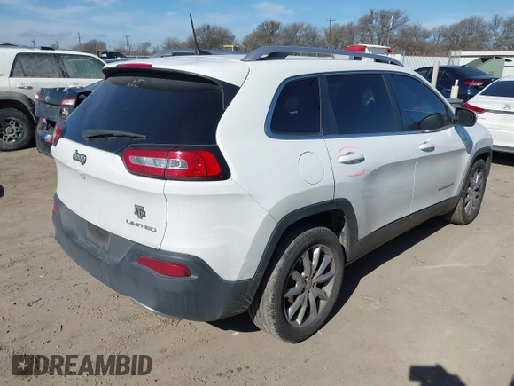 2016 Jeep Cherokee Limited with VIN 1C4PJLDB8GW256788, listed as a IAAI auction lot 41657339 with 104,630 mi miles. Bid and sale history available at carsss.com. Image 4.