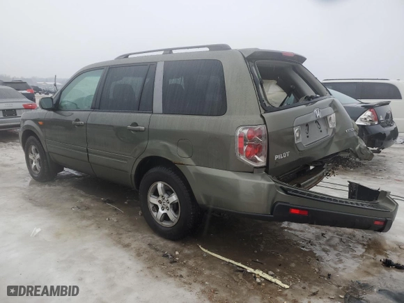 2007 Honda Pilot EX-L with VIN 2HKYF18577H507238, listed as a Copart auction lot 41875775 with 186,360 mi miles and Clean Title. Bid and sale history available at carsss.com. Image 2.