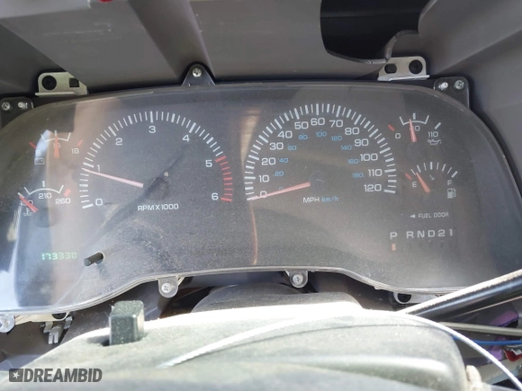 2000 Dodge Ram 1500 with VIN 1B7HC13Y0YJ119724, listed as a IAAI auction lot 41857558 with 173,330 mi miles. Bid and sale history available at carsss.com. Image 7.
