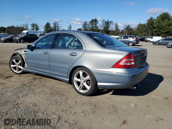 2005 Mercedes-Benz C 230 Kompressor with VIN WDBRF40J75F606095, listed as a Copart auction lot 76104344 with 234,993 mi miles and Salvage title. Bid and sale history available at DreamBid. Image 2.