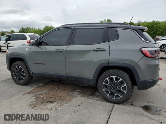 2021 Jeep Compass Trailhawk with VIN 3C4NJDDB9MT594344, listed as a Copart auction lot 58821455 with 80,039 mi miles and Salvage title. Bid and sale history available at DreamBid. Image 2.