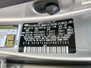 2015 Kia Sorento LX with VIN 5XYKTCA61FG617141, listed as a Copart auction lot 62824255 with 105,796 mi miles and Clean title. Bid and sale history available at DreamBid. Image 13.