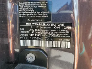 2008 Mercedes-Benz CL-Class V8 with VIN WDDEJ71X58A017217, listed as a Copart auction lot 45964945 with 229,474 mi miles and Salvage Title. Bid and sale history available at carsss.com. Image 12.