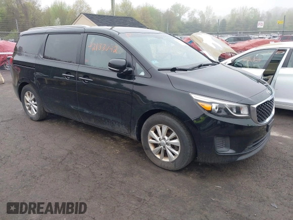 2016 Kia Sedona LX with VIN KNDMB5C1XG6171343, listed as a IAAI auction lot 42183042 with 87,740 mi miles. Bid and sale history available at carsss.com. Image 1.
