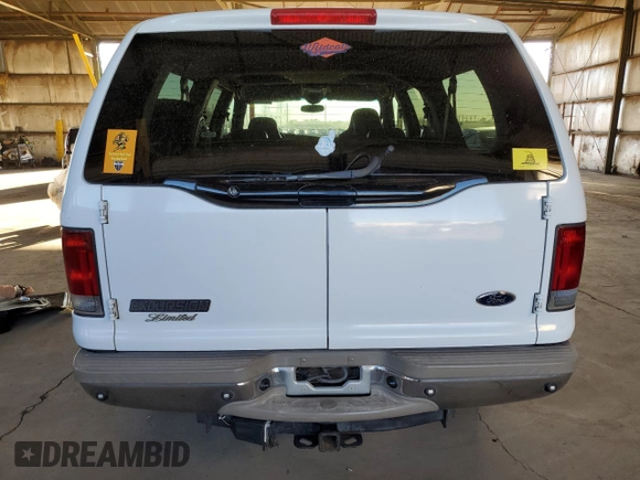 2002 Ford Excursion Limited с VIN 1FMNU43S62ED07804, выставлен на аукционе Copart как лот 46472715 с пробегом 282 929 миль миль и Чистый • Clean title. История ставок и продаж доступна на DreamBid. Изображение 6.