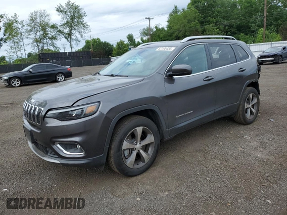 2020 Jeep Cherokee Limited with VIN 1C4PJMDXXLD575424, listed as a Copart auction lot 62106455 with 27,606 mi miles and Salvage title. Bid and sale history available at DreamBid. Image 1.