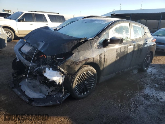 2025 Nissan LEAF SV Plus with VIN 1N4CZ1CV0SC560236, listed as a Copart auction lot 79909104 with 447 mi miles and Salvage Title. Bid and sale history available at carsss.com. Image 1.