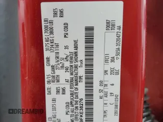 2015 Ford F-150 XLT z VIN 1FTEW1EF9FKE38276, wystawiony jako Copart lot #58048695 z przebiegiem 189 922 mil mil oraz Szkoda całkowita • Salvage title. Historia ofert i sprzedaży dostępna na DreamBid. Obrazek 13.