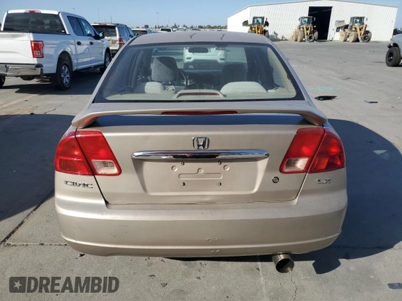 2001 Honda Civic LX with VIN 2HGES15531H611696, listed as a Copart auction lot 73084574 with 187,311 mi miles and Salvage Title. Bid and sale history available at carsss.com. Image 6.