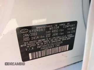 2022 Genesis G70 3.3T with VIN KMTG54TE1NU101029, listed as a Copart auction lot 74693774 with 0 mi miles and Non Repairable. Bid and sale history available at carsss.com. Image 13.