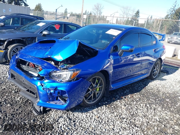 2021 Subaru WRX STI with VIN JF1VA2S6XM9815409, listed as a IAAI auction lot 41413955 with 18,077 mi miles. Bid and sale history available at carsss.com. Image 2.