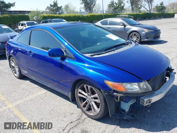 2008 Honda Civic Cpe Si with VIN 2HGFG21558H703002, listed as a IAAI auction lot 41939750 with 155,156 mi miles. Bid and sale history available at carsss.com. Image 1.