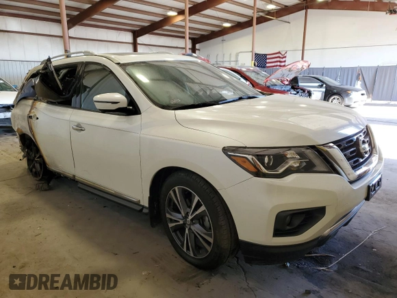 2020 Nissan Pathfinder Platinum with VIN 5N1DR2DM3LC593660, listed as a Copart auction lot 77549734 with 0 mi miles and Salvage Title. Bid and sale history available at carsss.com. Image 4.