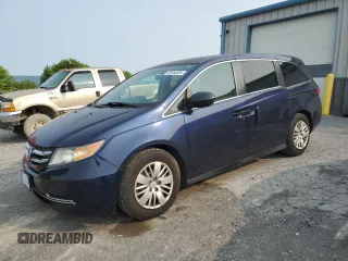 2014 Honda Odyssey LX z VIN 5FNRL5H29EB013050, wystawiony jako Copart lot #59152525 z przebiegiem 155 087 mil mil oraz Szkoda całkowita • Salvage title. Historia ofert i sprzedaży dostępna na DreamBid. Obrazek 1.