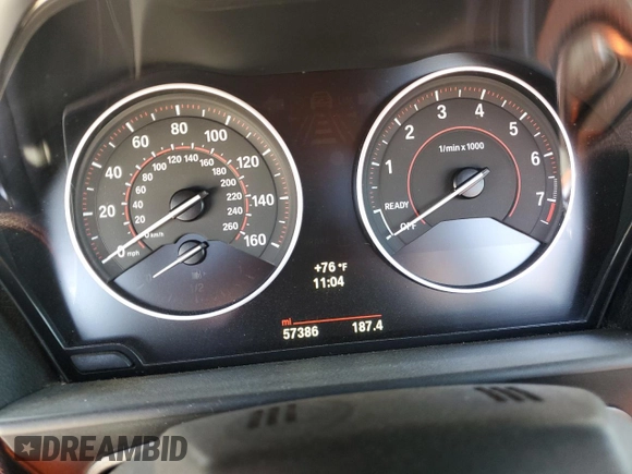 2017 BMW 2 Series with VIN WBA2L1C34HV666785, listed as a Copart auction lot 61775835 with 57,386 mi miles and Salvage title. Bid and sale history available at DreamBid. Image 9.