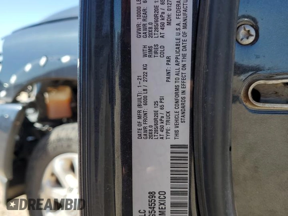 2021 Ram 2500 Laramie with VIN 3C6UR5NL2MG545598, listed as a Copart auction lot 72731594 with 49,554 mi miles and Salvage Title. Bid and sale history available at carsss.com. Image 15.