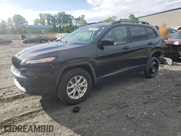 2016 Jeep Cherokee Sport z VIN 1C4PJLAB2GW257018, wystawiony jako Copart lot #55560405 z przebiegiem 97 105 mil mil oraz Szkoda całkowita • Salvage title. Historia ofert i sprzedaży dostępna na DreamBid. Obrazek 1.