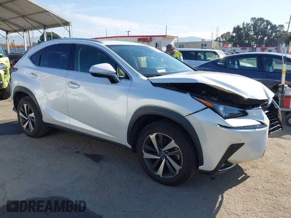 2020 Lexus NX 300 z VIN JTJDARBZ4L5007813, wystawiony jako IAAI lot #41988843 z przebiegiem 53 298 mil mil oraz . Historia ofert i sprzedaży dostępna na DreamBid. Obrazek 1.