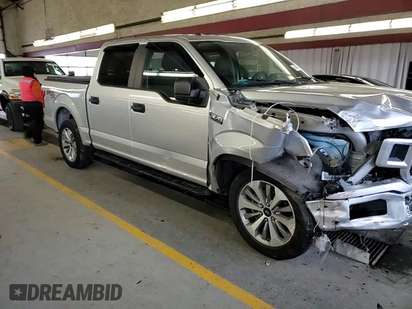 2018 Ford F-150 XL with VIN 1FTEW1EP8JFD26238, listed as a Copart auction lot 41449795 with 53,369 mi miles and Salvage Title. Bid and sale history available at carsss.com. Image 10.