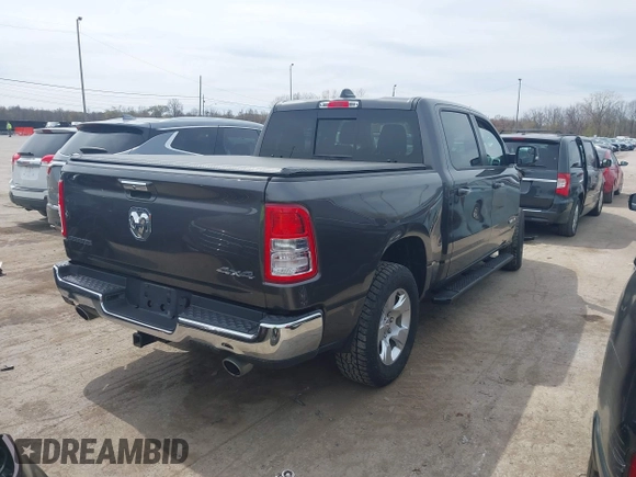 2019 Ram 1500 Big Horn/Lone Star with VIN 1C6SRFFT7KN876256, listed as a IAAI auction lot 41972852 with 41,781 mi miles. Bid and sale history available at carsss.com. Image 4.