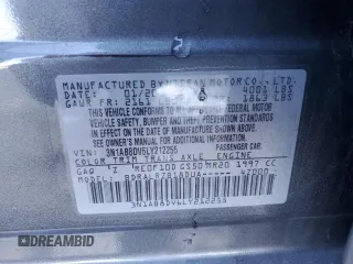 2020 Nissan Sentra SR with VIN 3N1AB8DV6LY212255, listed as a Copart auction lot 49540085 with 68,354 mi miles and Salvage Title. Bid and sale history available at DreamBid. Image 14.
