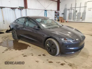 2025 Tesla Model 3 Long Range with VIN 5YJ3E1EB3SF904881, listed as a Copart auction lot 52704205 with 1,904 mi miles and Salvage Title. Bid and sale history available at DreamBid. Image 4.