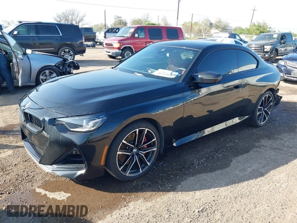 2024 BMW 2 Series M240i xDrive with VIN 3MW53CM05R8E02296, listed as a IAAI auction lot 41190453 with 8,809 mi miles. Bid and sale history available at carsss.com. Image 17.