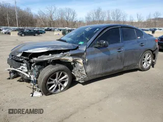2017 Infiniti Q50 3.0t Premium with VIN JN1EV7AR5HM838013, listed as a Copart auction lot 48290475 with 96,708 mi miles and Salvage Title. Bid and sale history available at carsss.com. Image 1.