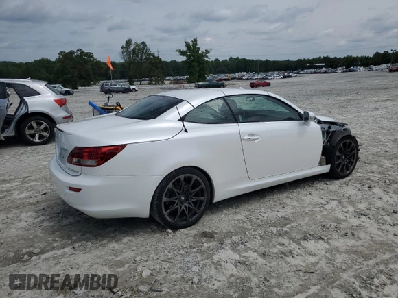 2011 Lexus IS 350 C z VIN JTHFE2C23B2506481, wystawiony jako Copart lot #56899655 z przebiegiem 123 716 mil mil oraz Szkoda całkowita • Salvage title. Historia ofert i sprzedaży dostępna na DreamBid. Obrazek 3.