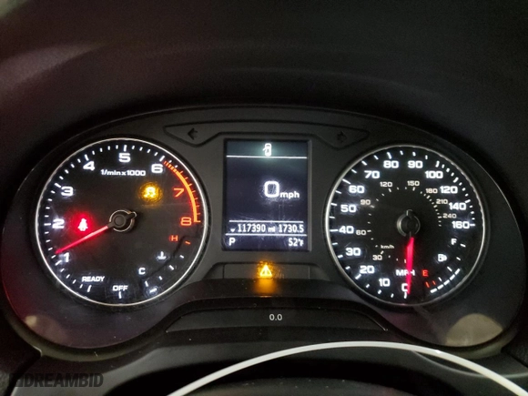 2018 Audi A3 Sedan Premium with VIN WAUAUHFF0J1047377, listed as a Copart auction lot 51226835 with 117390 miles and Salvage Title. Bid and sale history available at carsss.com. Image 9.