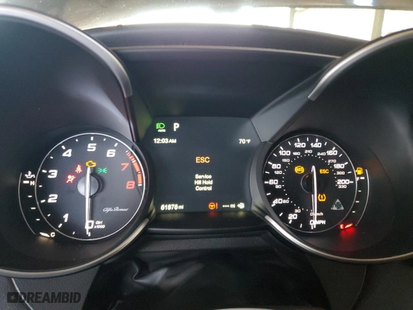 2018 Alfa Romeo Giulia Quadrifoglio with VIN ZARFAEAV3J7575982, listed as a Copart auction lot 81205324 with 61,876 mi miles and Salvage Title. Bid and sale history available at carsss.com. Image 9.