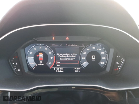 2019 Audi Q3 Premium with VIN WA1AECF31K1079291, listed as a Copart auction lot 76619054 with 51,854 mi miles and Salvage Title. Bid and sale history available at carsss.com. Image 9.
