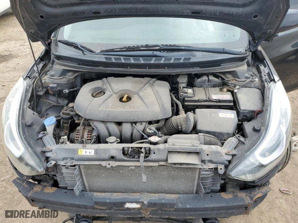 2014 Hyundai Elantra SE with VIN KMHDH4AE5EU074649, listed as a Copart auction lot 52957935 with 0 mi miles and Clean Title. Bid and sale history available at carsss.com. Image 11.