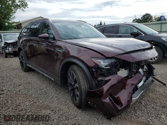 2024 Mazda CX-90 Premium Plus with VIN JM3KKEHA9R1152449, listed as a Copart auction lot 63047925 with 10,235 mi miles and Salvage title. Bid and sale history available at DreamBid. Image 4.