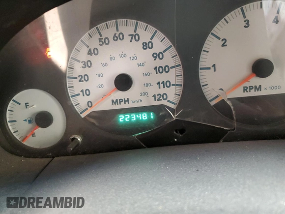 2006 Dodge Caravan SXT with VIN 1D4GP45R56B633618, listed as a Copart auction lot 49915345 with 223,481 mi miles and Salvage Title. Bid and sale history available at DreamBid. Image 9.