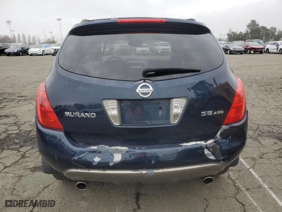 2005 Nissan Murano S with VIN JN8AZ08WX5W443784, listed as a Copart auction lot 85924974 with 194,197 mi miles and Salvage Title. Bid and sale history available at carsss.com. Image 6.