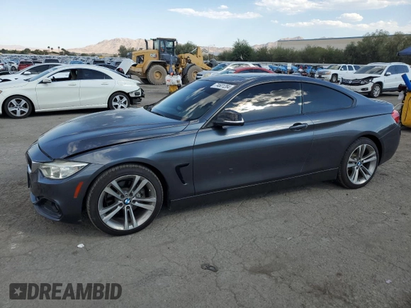 2014 BMW 4 Series 428i with VIN WBA3N7C55EF719924, listed as a Copart auction lot 74601284 with 57,165 mi miles and Clean Title. Bid and sale history available at carsss.com. Image 1.
