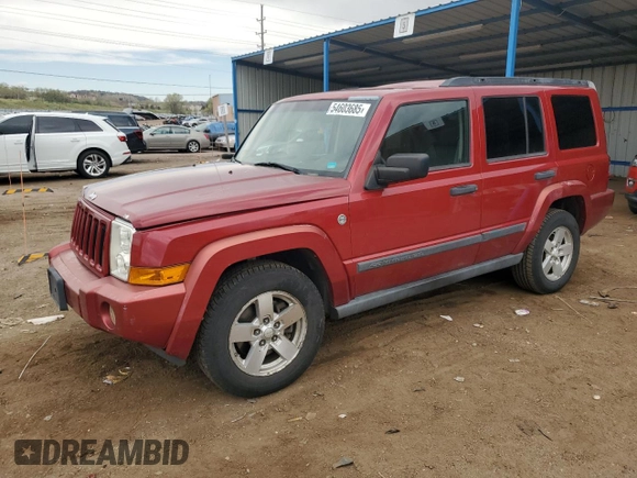 2006 Jeep Commander z VIN 1J8HG48N86C288775, wystawiony jako Copart lot #54603685 z przebiegiem 148 238 mil mil oraz Szkoda całkowita • Salvage title. Historia ofert i sprzedaży dostępna na DreamBid. Obrazek 1.