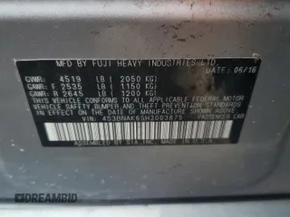 2017 Subaru Legacy Limited with VIN 4S3BNAK65H3003875, listed as a Copart auction lot 59279294 with 65,927 mi miles and Salvage Title. Bid and sale history available at carsss.com. Image 12.