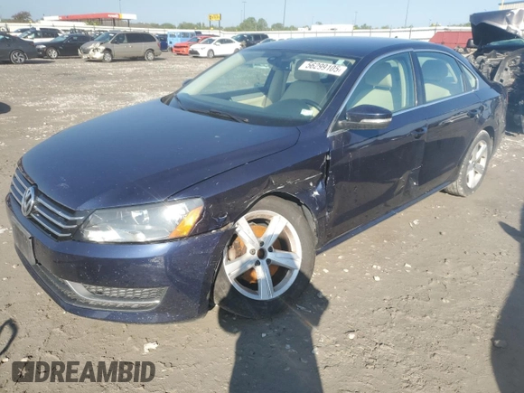 2012 Volkswagen Passat SE z VIN 1VWBH7A36CC108576, wystawiony jako Copart lot #56299105 z przebiegiem 110 815 mil mil oraz Szkoda całkowita • Salvage title. Historia ofert i sprzedaży dostępna na DreamBid. Obrazek 1.