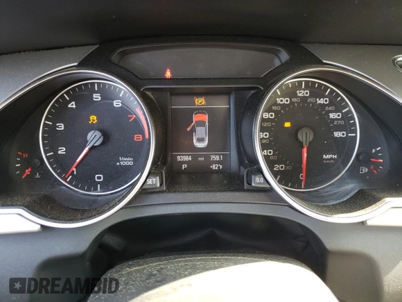 2011 Audi A5 Premium Plus with VIN WAULFAFH2BN018775, listed as a Copart auction lot 55427645 with 93,984 mi miles and Salvage title. Bid and sale history available at DreamBid. Image 9.