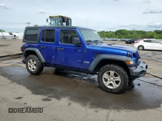 2018 Jeep Wrangler Unlimited Sport S with VIN 1C4HJXDN7JW252986, listed as a Copart auction lot 57256905 with 92,550 mi miles and Salvage title. Bid and sale history available at DreamBid. Image 4.